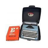 Smith-Corona Sterling Portable Typewriter & Paper