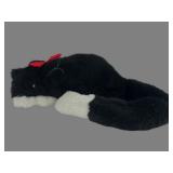 Commonwealth Plush Black and White Cat