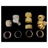 Used Assorted Metal Napkin Rings, 12 Pcs