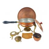 Vintage Copper & Brass Chafing Dish Set