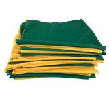 Lot of Green and Yellow Cotton Fabric Quilting Squ