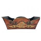 Unknown Ornate Metal Planter, 18" L x 7" H