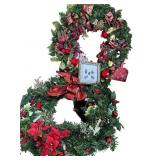 Assorted Christmas Wreaths and Holiday Decor
