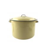 Enamelware Stockpot with Lid, 13" Dia, 9" H