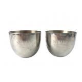 Stieff Pewter Jefferson Cups, pr.