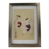 VTG Japanese Kimekomi Style Doll Print, 5x7"