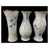 Lenox Set of 3 Floral Bud Vases