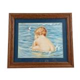 Ivan Anderson Signed Watercolor Painting of Child