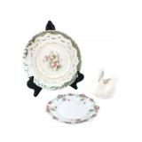 8.5" Decorative Plate, Small Plate & Swan