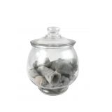 Glass Jar with Decorative Porous Stones