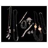 Costume Jewelry Lot: Necklaces, Bracelets, Earring