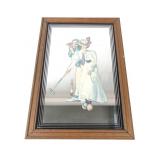 Vintage Croquet Scene Framed Mirror Art