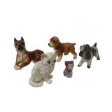 Ceramic Animal Figurines, Set of 5, Japan