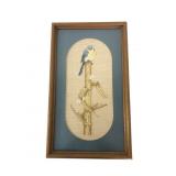 Bonnie Norton Framed Bird Cross-Stitch Artwork