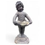 Resin Garden Statue of Girl Holding Skirt