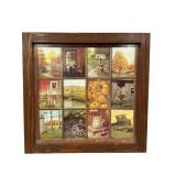 B. Mitchell Autumn Farm Scenes Window Pane Art