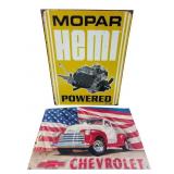 Desperate Enterprises Mopar Hemi & Chevrolet Signs