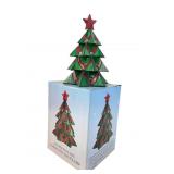 Stained Glass Christmas Tree Lamp, 10" H