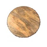 at home. Wood Bark Edge Pedestal Stand