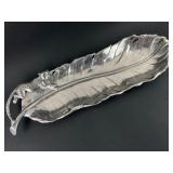 Arthur Court Aluminum Leopard Feather Tray