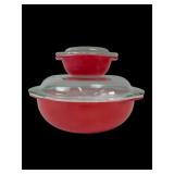 Pyrex Red Primary Color Casserole Dishes with Lids