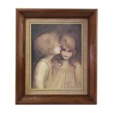 Margaret Kane Print, Boy Kissing Girl