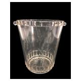 Etched Glass Ice Bucket with Wheat Motif