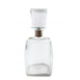 Vintage Ribbed Glass Decanter, Michigan Liquor Con