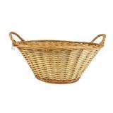 Woven Wicker Oval Basket with Handles