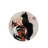 Philippe Deshoulieres Limoges Steinlen Cat Plate