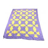Quilted Blanket, Pineapple Log Cabin Pattern