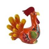 Hand-Painted Mexican Tonala Style Ceramic Rooster