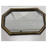 Octagonal Plastic Frame Mirror 22" x 15"