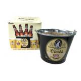 Coors Vintage Gift Bucket Set with 4 Pub Glasses