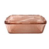 VTG Federal Glass Pink Depression Refrigerator Dis