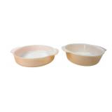 Fire-King Peach Lustre Ovenware Casserole Dishes