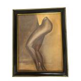 Barbara Signed Pastel Artwork of Human Legs