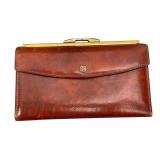 Bosca Hand Stained Hide Leather Clutch Wallet