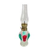 Vintage Hong Kong Pressed Glass Miniature Oil Lamp