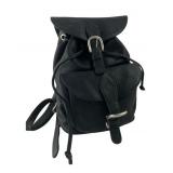 Rolfs Black Pebbled Leather Backpack
