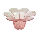 Viking Hand Made Pink Textured Glass Flower Bowl