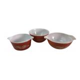 Pyrex Early American Pattern Mixing Bowl Set