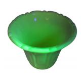 Custard Glass Uranium Glass Ruffled Cup