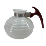McKee Glass Co. Milk Glass Ribbed Coffee Carafe