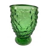 VTG E.O. Brody Emerald Green Textured Glass Vase
