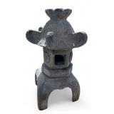 VTG Cast Concrete Pagoda Statue With Open Windows