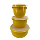 Tupperware Yellow Nesting Mixing Bowl Set