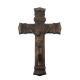 Cast Metal Crucifix with INRI Scroll