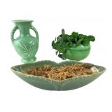 Beauceware and BP-1 Green Glazed Ceramic Planters