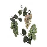 Chinese Carved Jade and Stone Grape Clusters